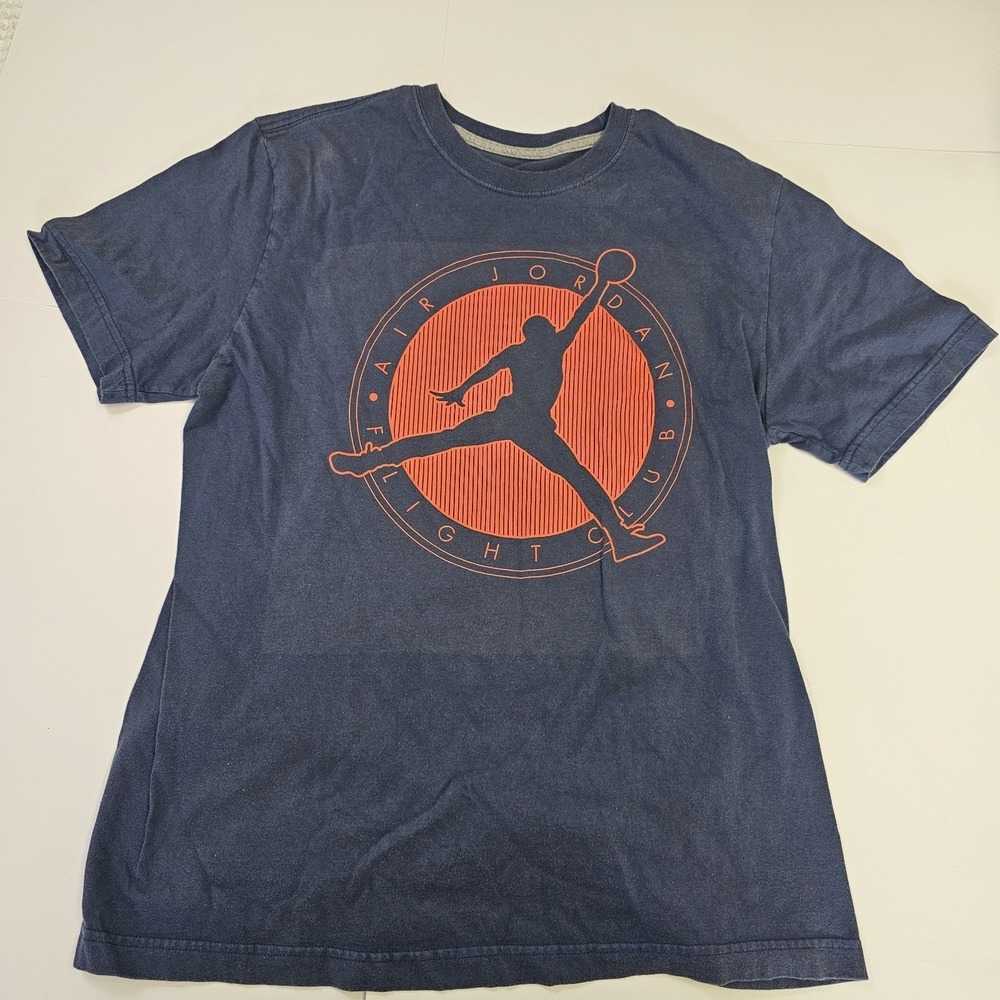 Michael Jordan Blue Jumpan Short Sleeve Tshirt Faded Size L (0005)